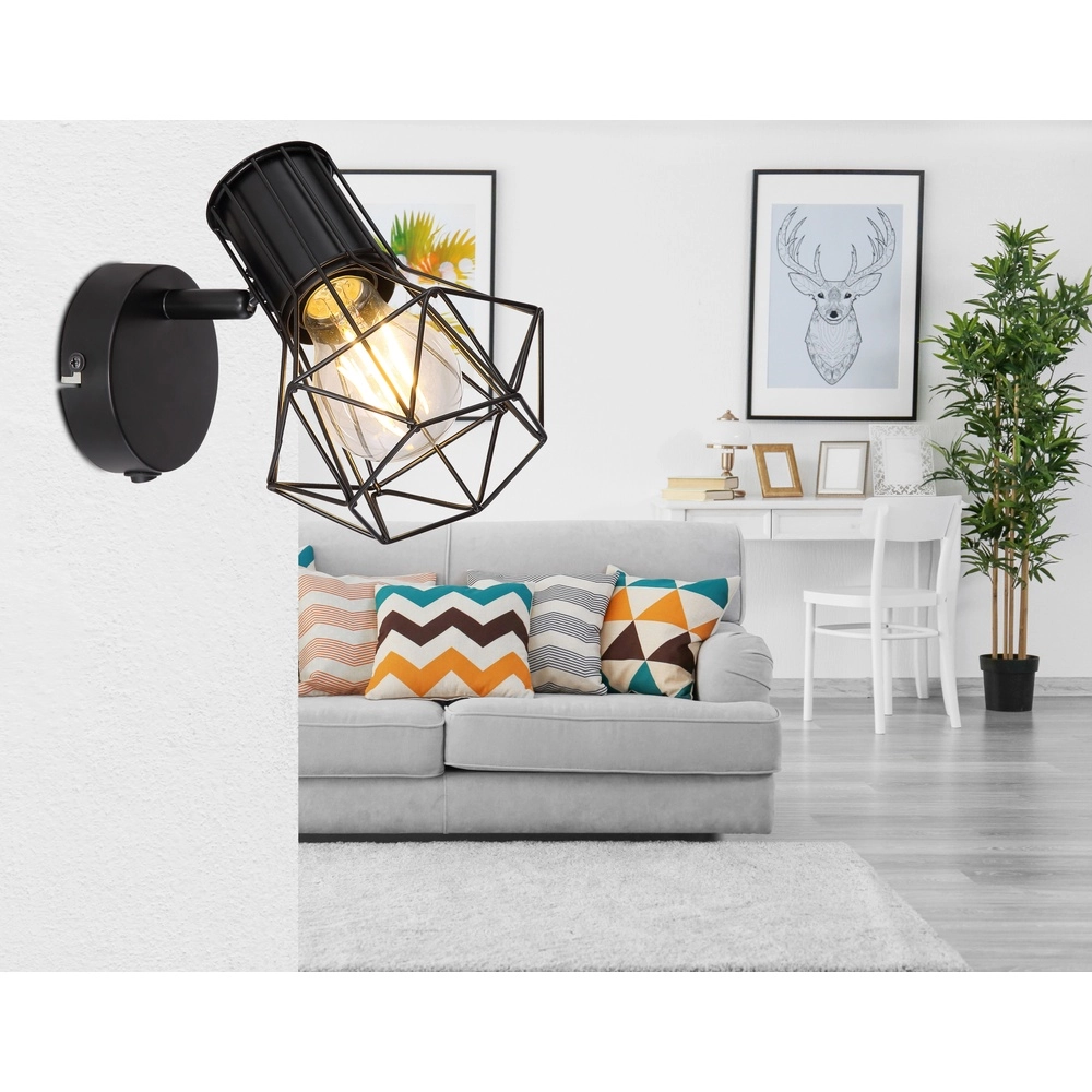 Wandlampe Priska Schwarz Globo 9007371412167