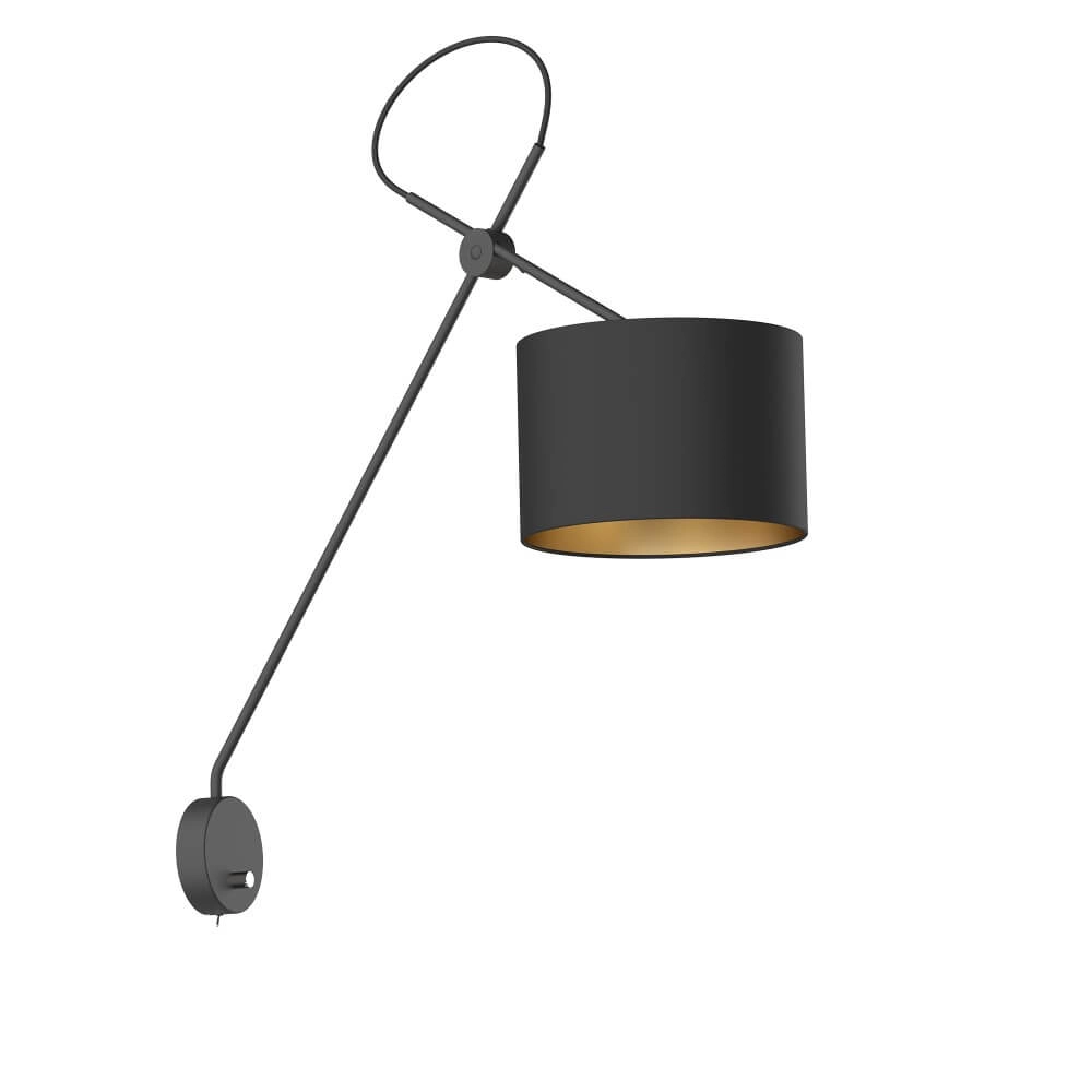 Design-Wandleuchte Viper schwarz mit gold Lyora 5903139651394