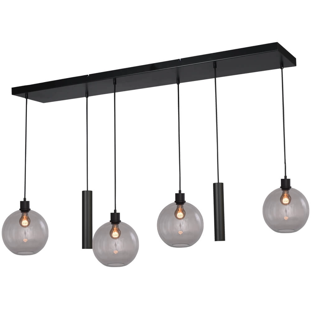 Hängelampe Lazise 4x Ø 25cm und 2x GU10 schwarz