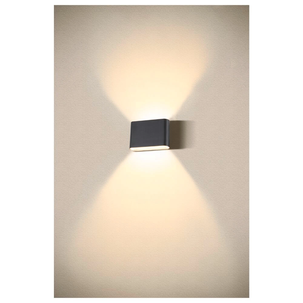 LED-Wandstrahler Oval 14 Oben und unten – schwarz SLV 4024163273466