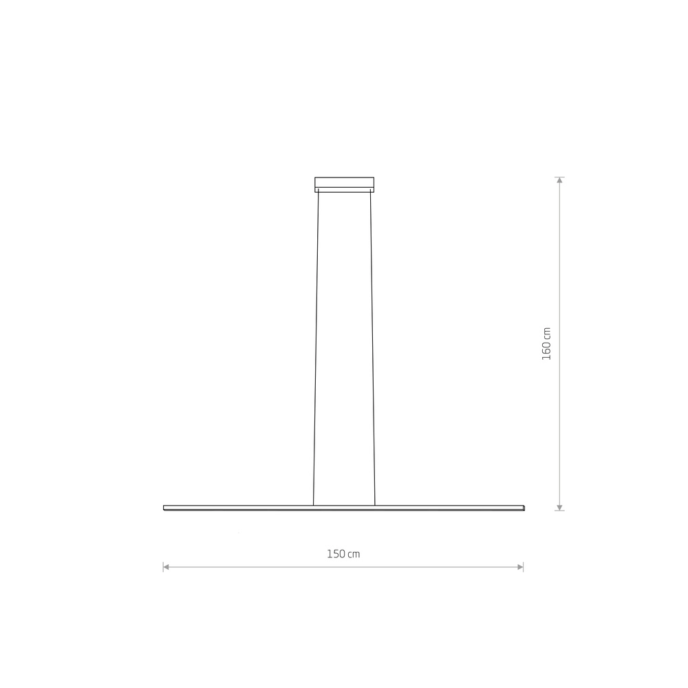 Elegante Pendellampe Bar Led 150cm - 3000K - weiß Lyora 5903139115810