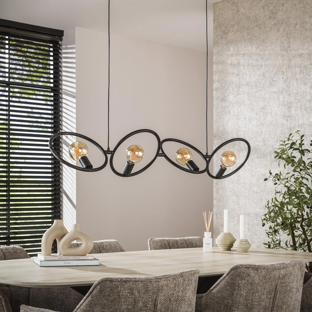 Design-Pendellampe Loop schwarz - 4x E27 Lyora 8716803511057
