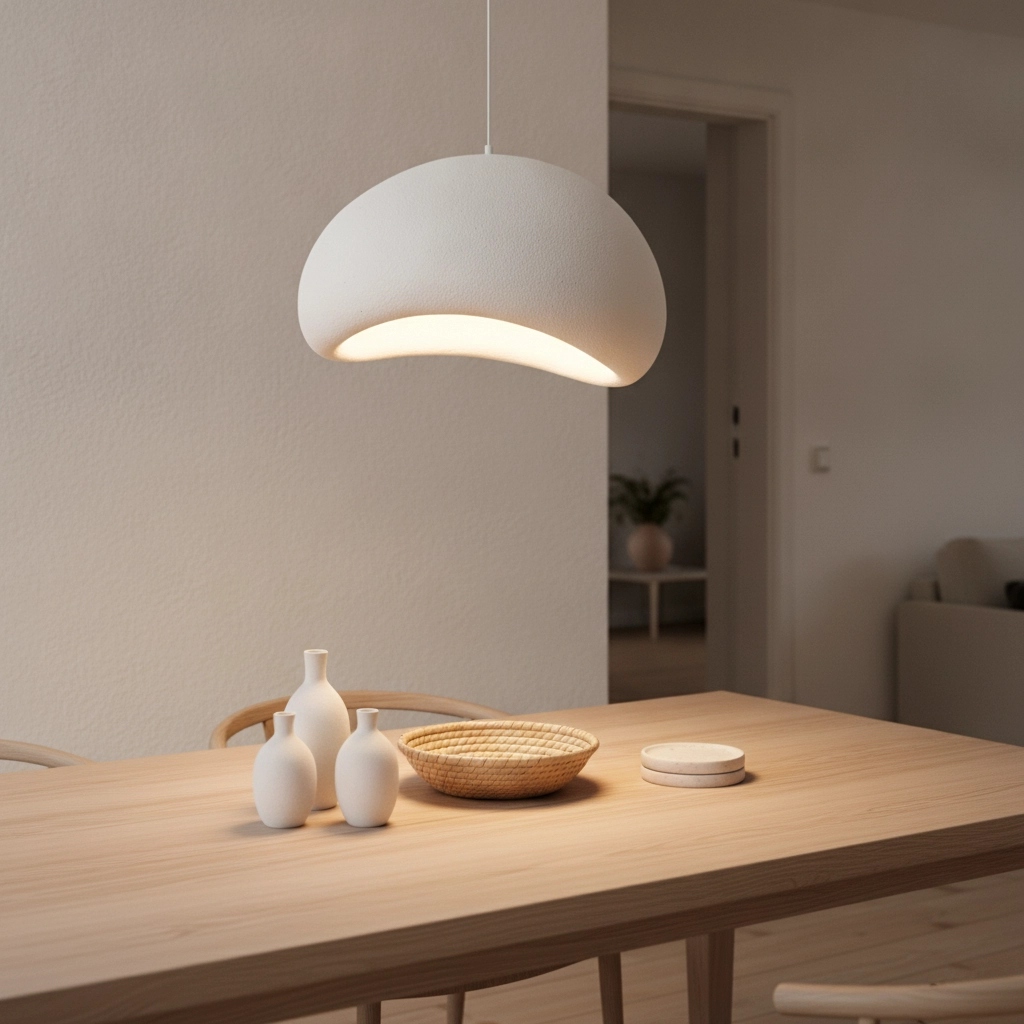 Natürliche Pendelleuchte Aere weiß 60cm