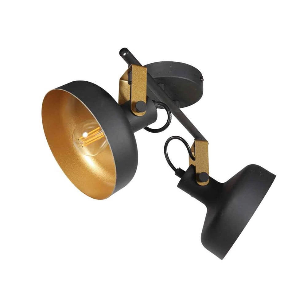 Deckenlampe Prato schwarz mit gold 2-flammig Steinhauer 8712746176384