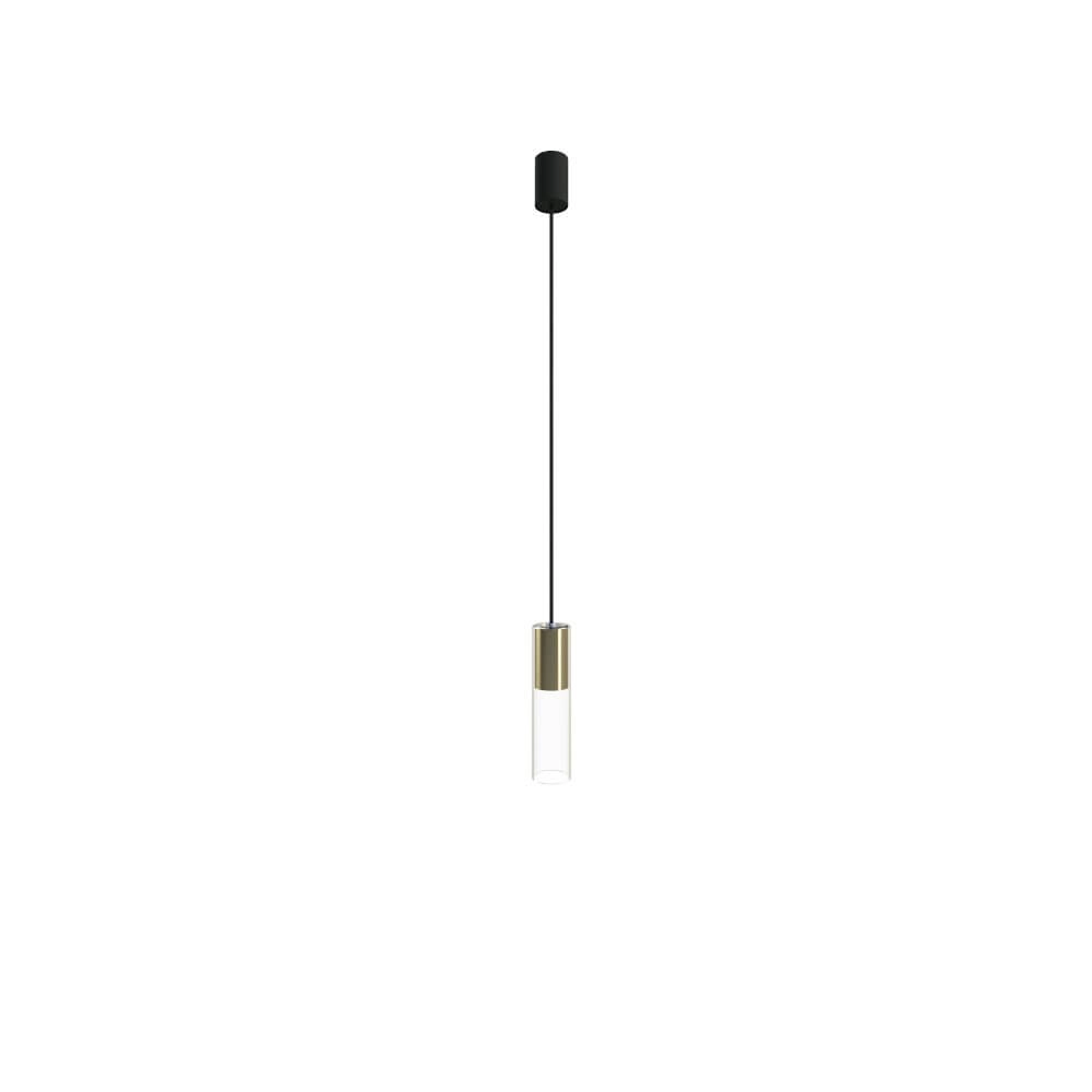 Hängelampe mit Glas Cylinder Gold Lyora 5903139786898