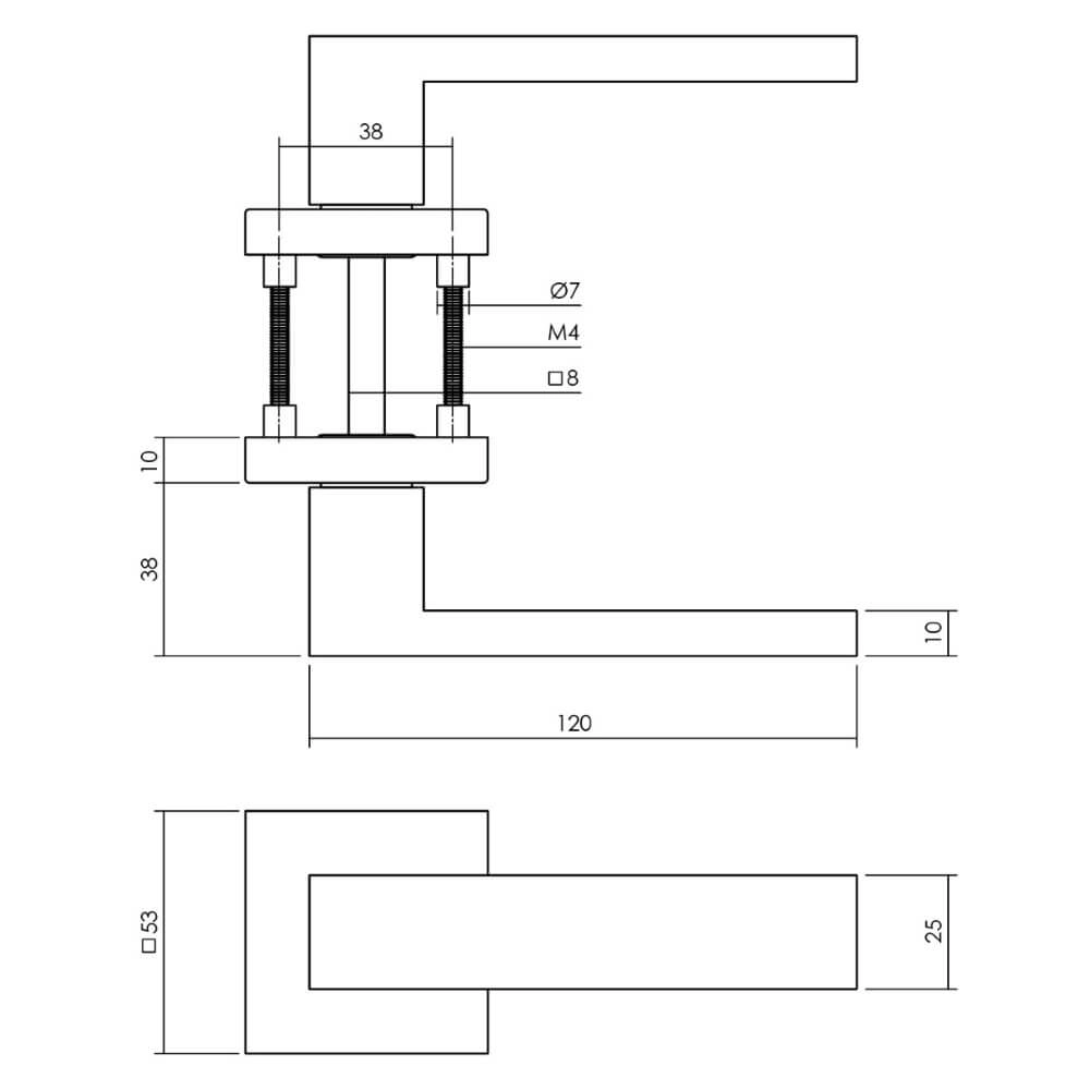 Hintertür-Hardware Amsterdam Edelstahl Intersteel 8714186571156