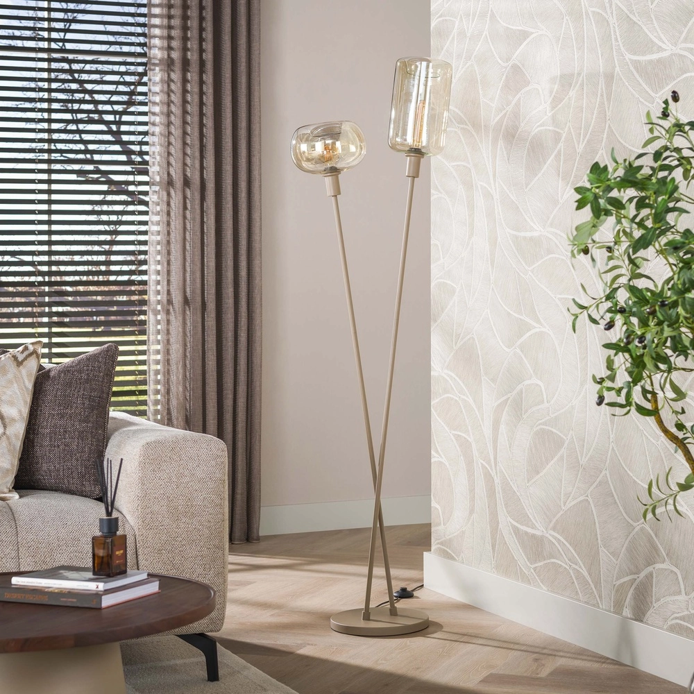 Moderne Stehlampe Serene Sandbraun Lyora 8716803514744