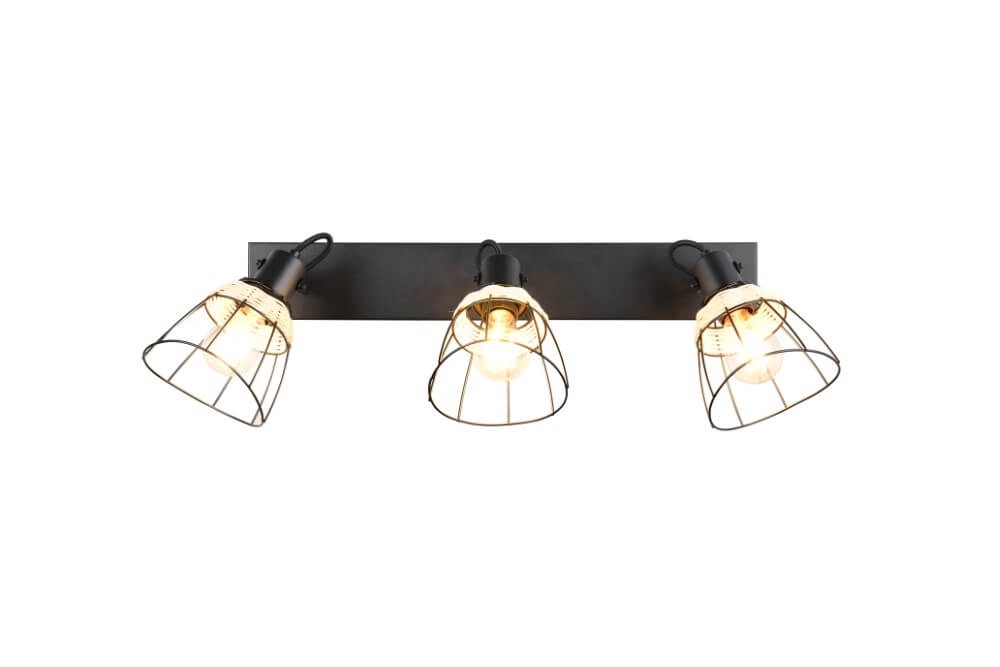 Schwarze Deckenleuchte Jerome Bauform 4-flammig Trio 4017807637717