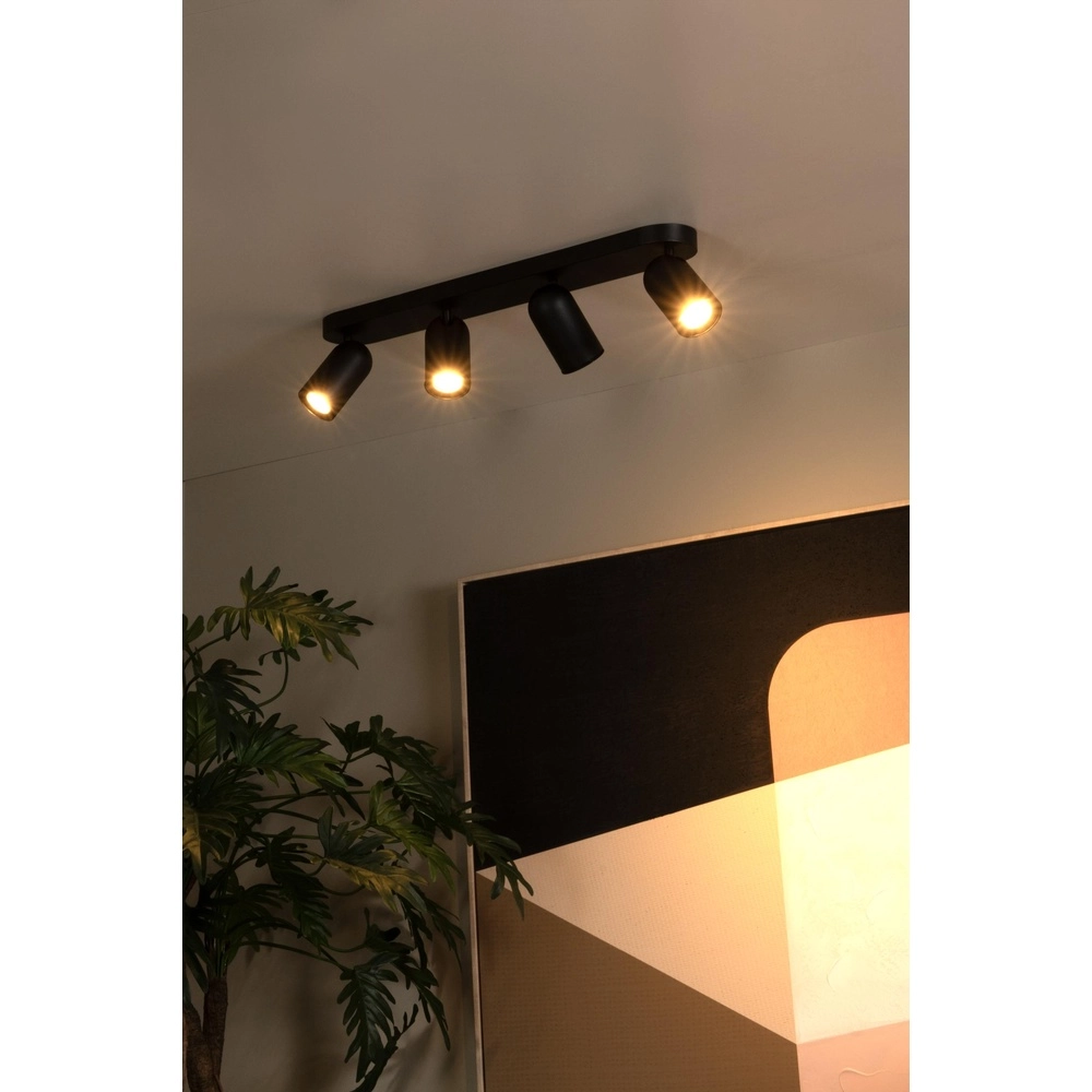 Deckenscheinwerfer Punch 4-Licht Schwarz Lucide 5411212134332