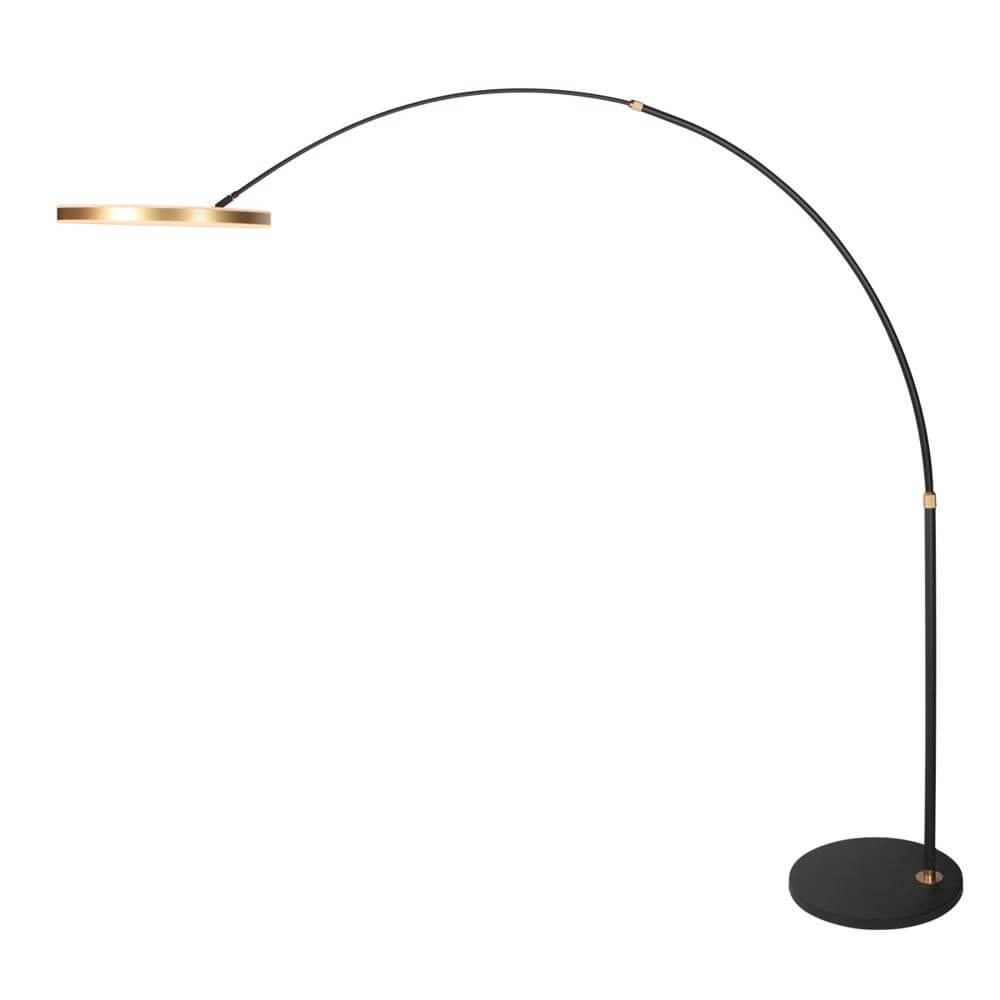 Design-Bogenlampe Ringlux schwarz mit gold Steinhauer 8712746177398