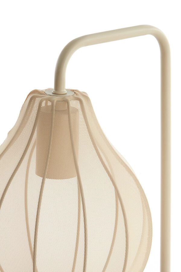 Cremefarbene Tischleuchte Elati Ø 20cm japandi Light & Living 8717807702694