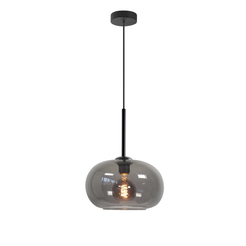 Pendelleuchte Bellini schwarz mit Rauchglas Ø 31cm