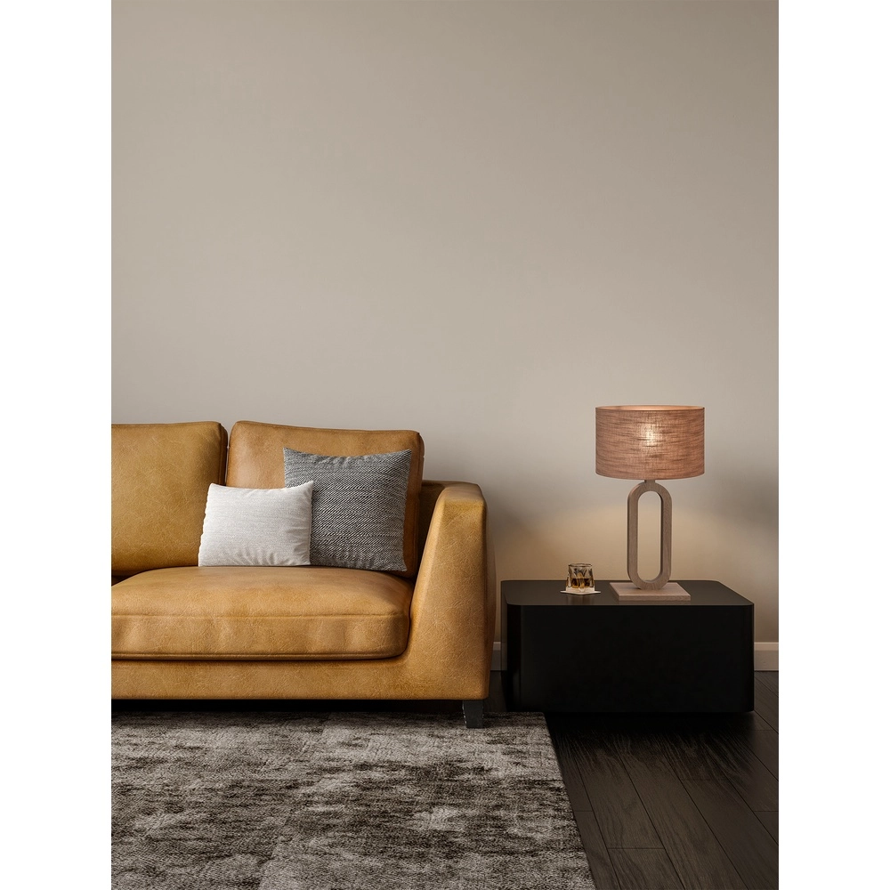 Tischlampe Sino Loop 54 cm dunkles Holz Masterlight