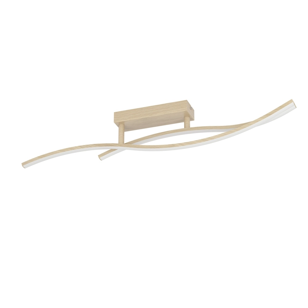 LED-Deckenlicht Grisolia 84 cm – Holzoptik