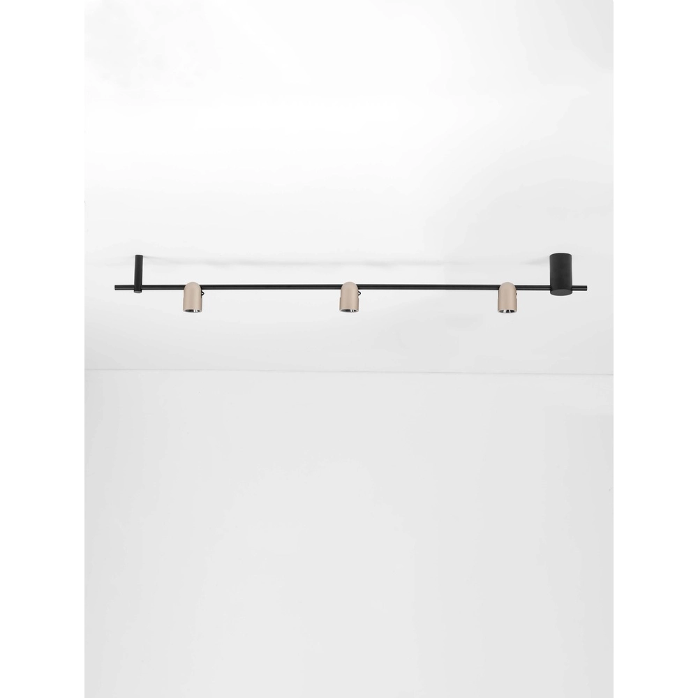 Deckenlampe Sirmos Schwarz mit Mokkabraun Lyora 5212017461896