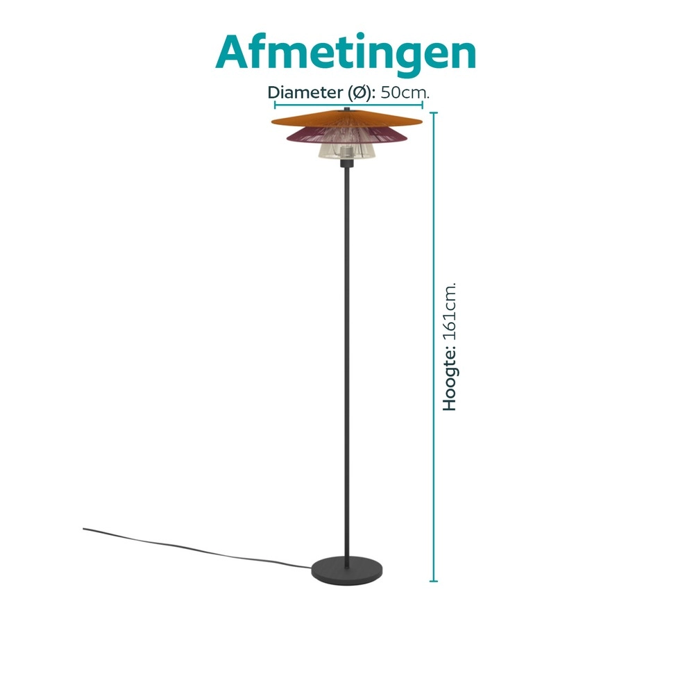 Drahtlampe Pignona Bodenfarben