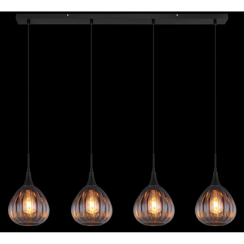 Schwarze Pendelleuchte Olsen 4-flammig Globo 9007371459803