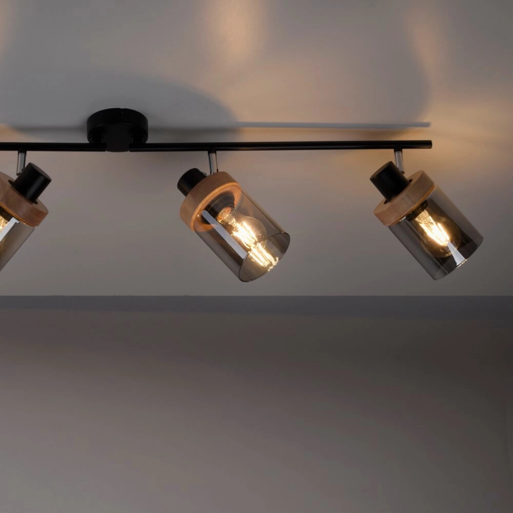 Deckenleuchte Pasqual 4-Licht-Schwarz Just Light 4043689986124
