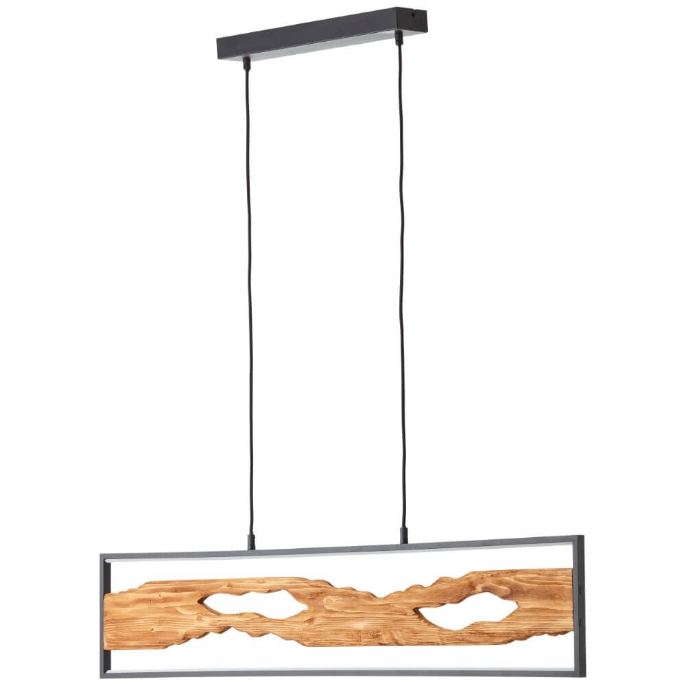 LED-Hängelampe Chaumont mit Holz Brilliant 4004353411786