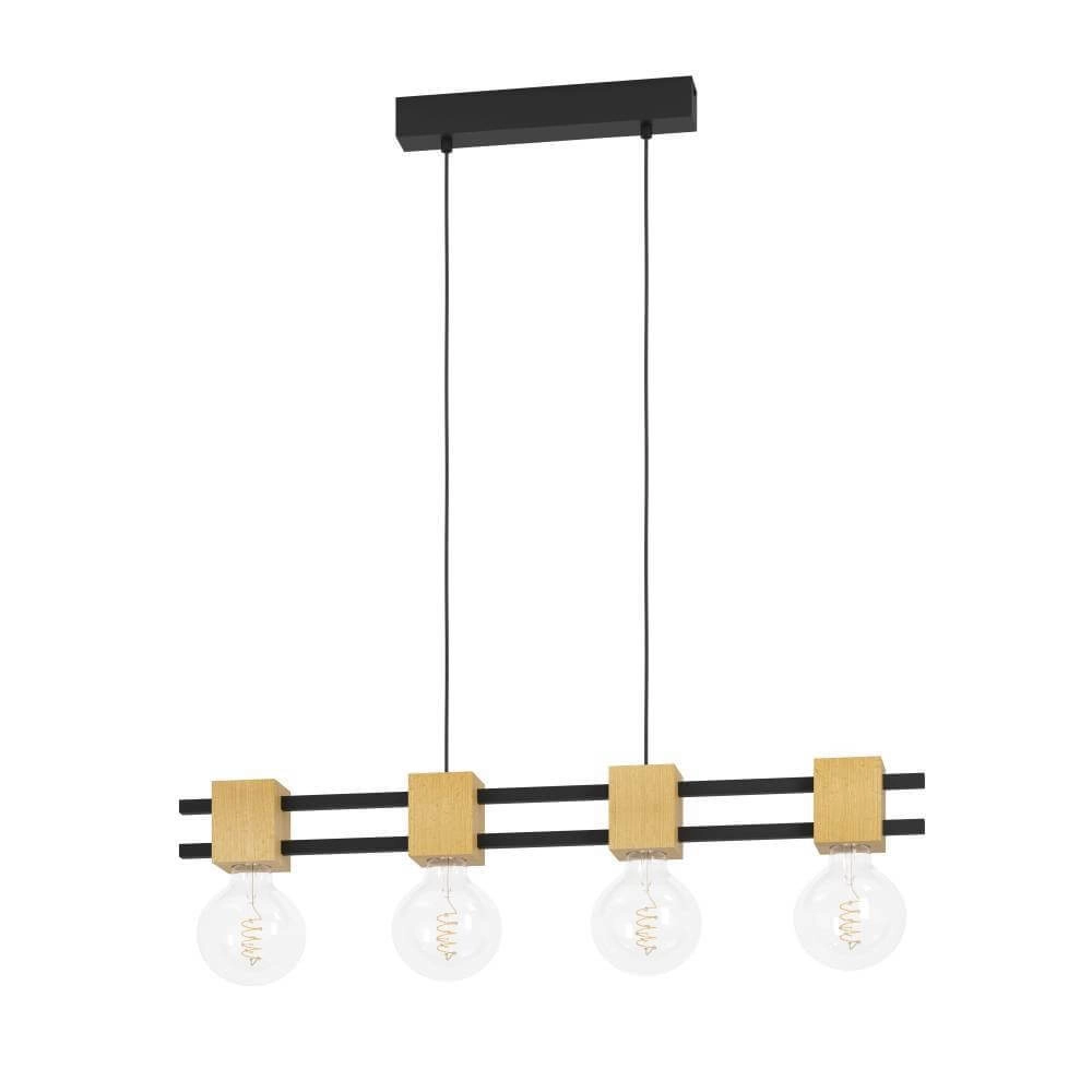 Schlanke Hängelampe Levantara 4-Licht