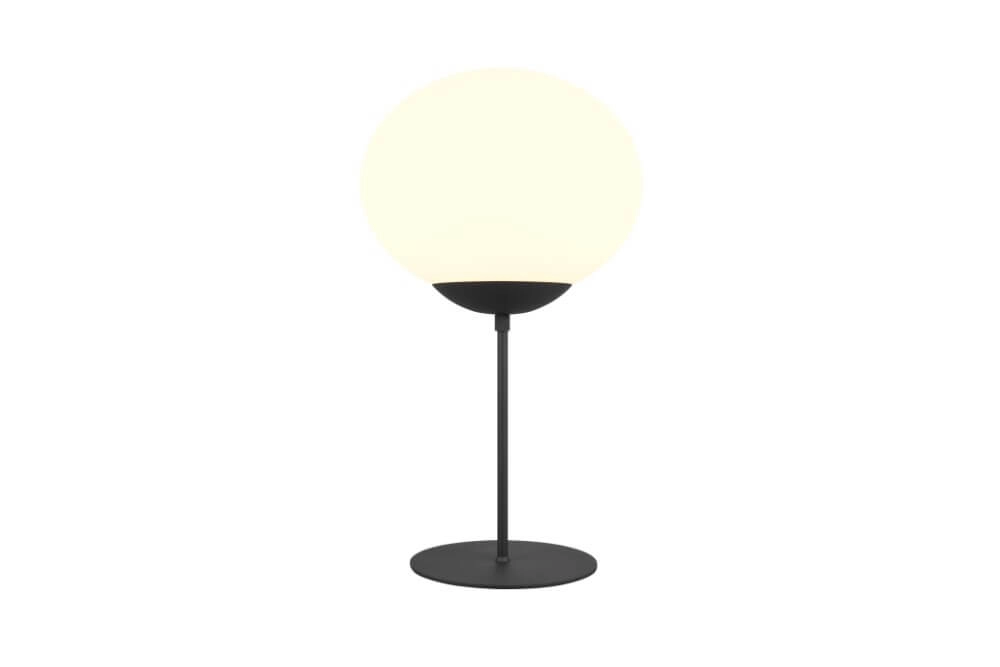 Tischlampe Fomento Ø 30cm - schwarz mit weißem Glas Trio 4017807616163