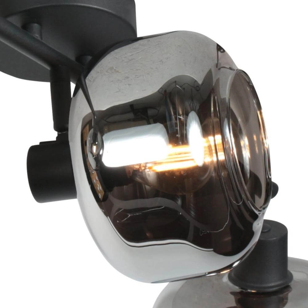 Schwarze Deckenleuchte Tenebris 3-flammig Steinhauer 8712746178128
