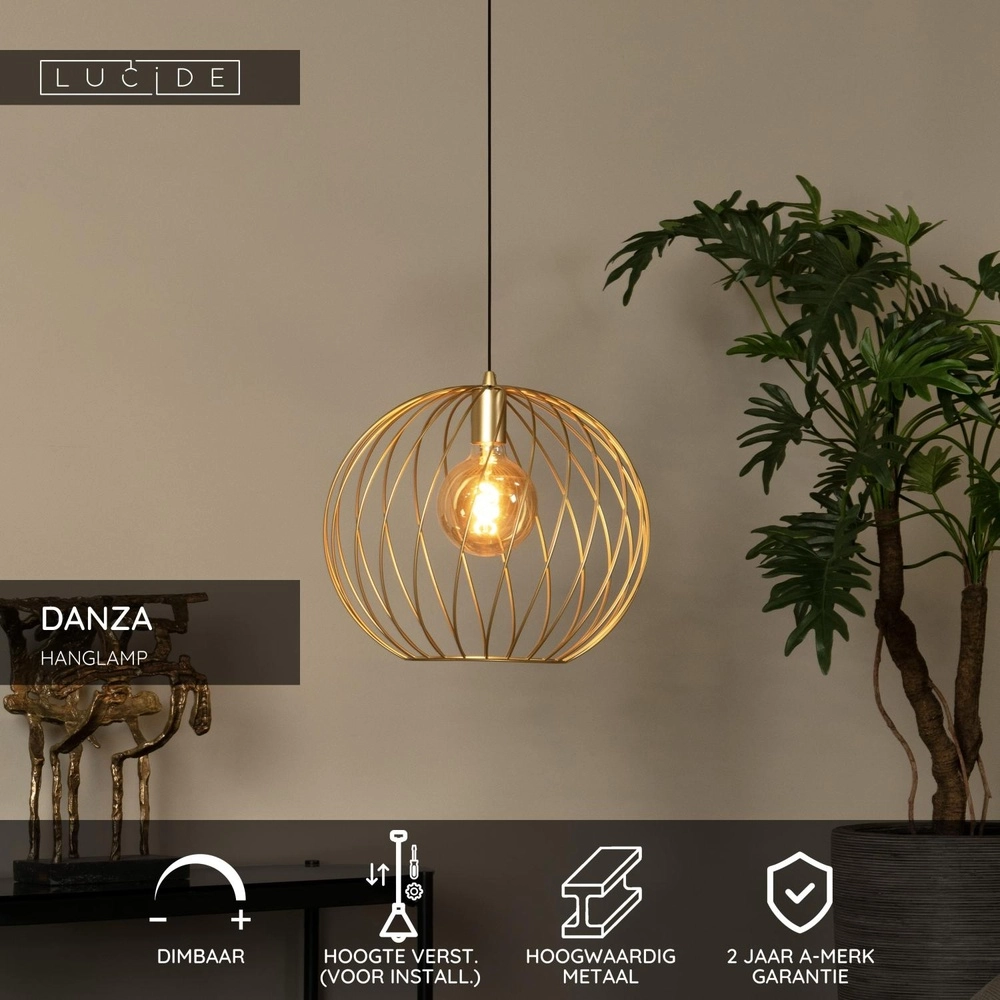 Pendellampe Danza Ø 40cm Gold Lucide 5411212211521