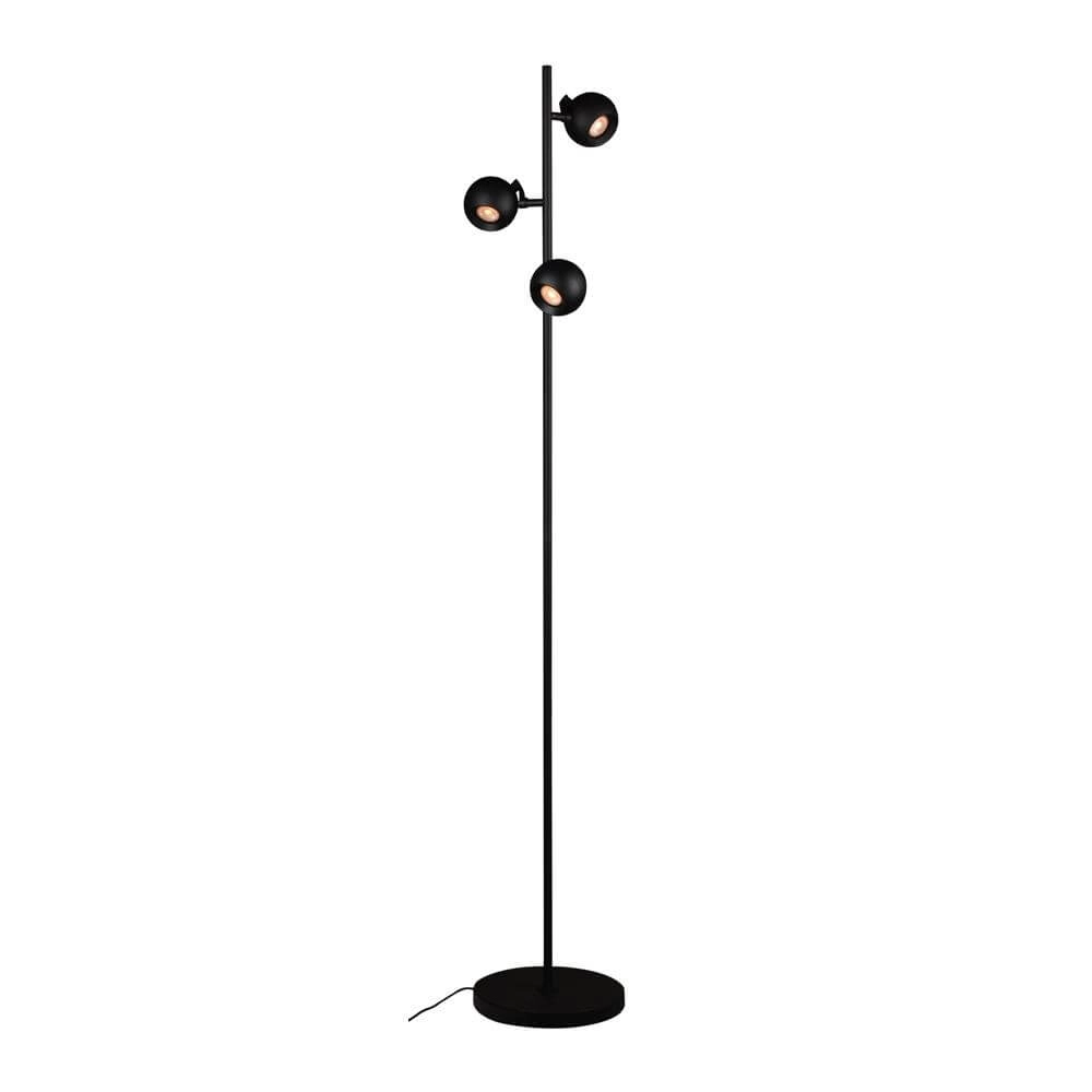 Design-Stehleuchte Bolero schwarz 3-flammig