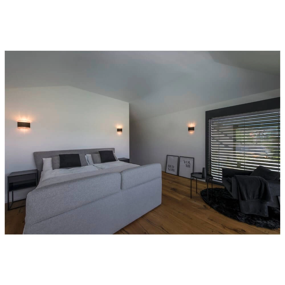 Schlafzimmer-Wandlampe Pantilo Rope schwarz mit Rauchglas SLV 4024163280877