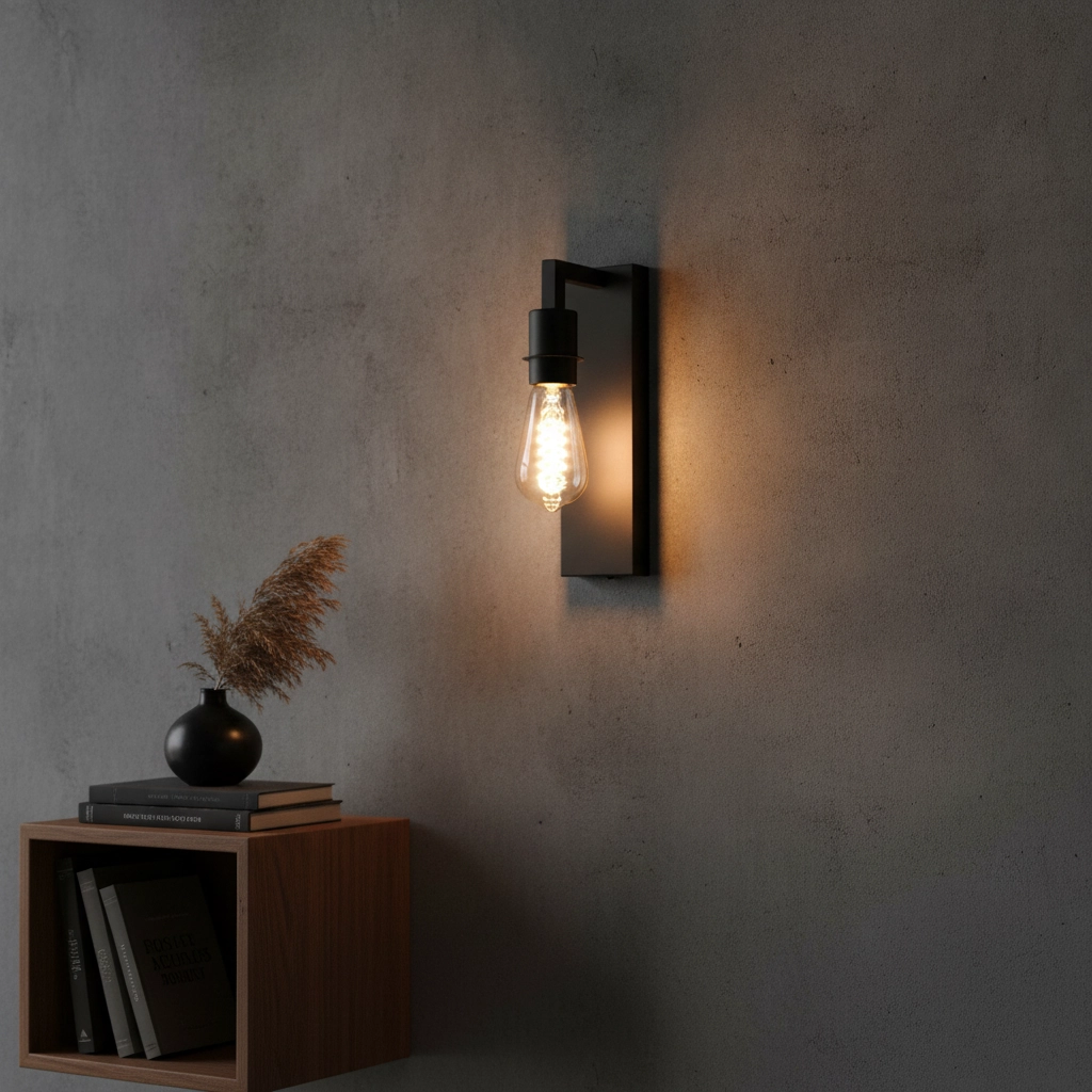 Wandlampe Movano Schwarz