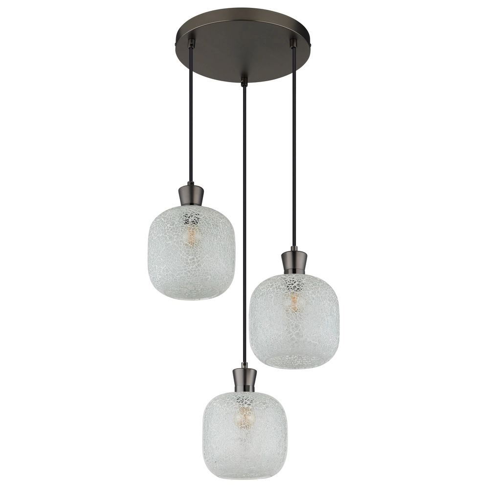3-Licht Pendellampe Brokana Gunmetal Globo 9007371578467