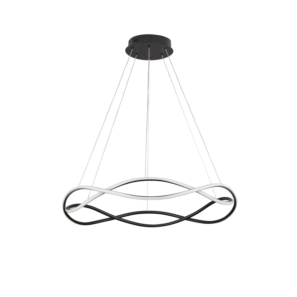 Design-Pendelleuchte Jinal schwarz Ø 80cm Lyora 5212017438744