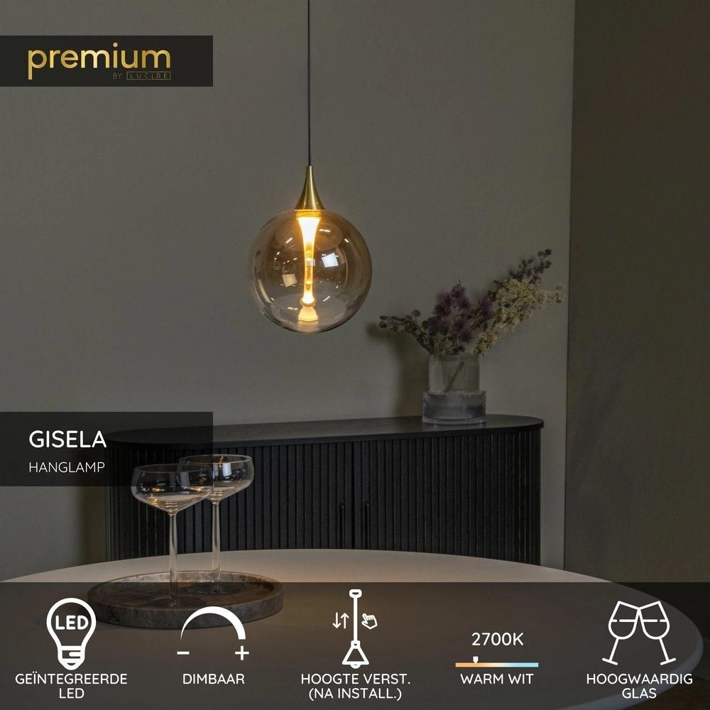 Design-LED-Pendelleuchten Gisela Fading – 1x Ø 16 cm Premium by Lucide 5411212134776