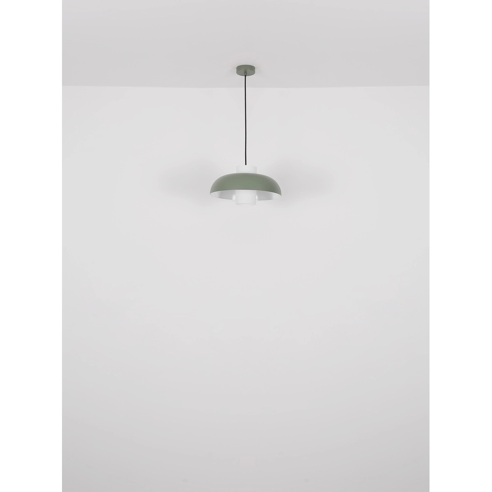 Moderne Pendellampe Lowe grün Ø 38 cm Globo 9007371515165