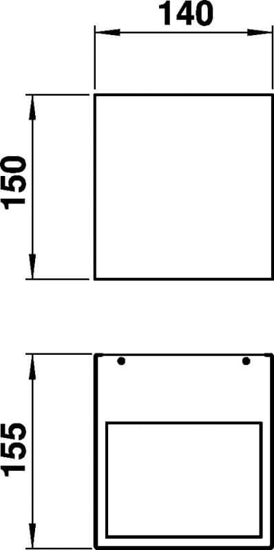 Quadratische LED-Wandleuchte Lystra 15 cm Albert 4007235824179