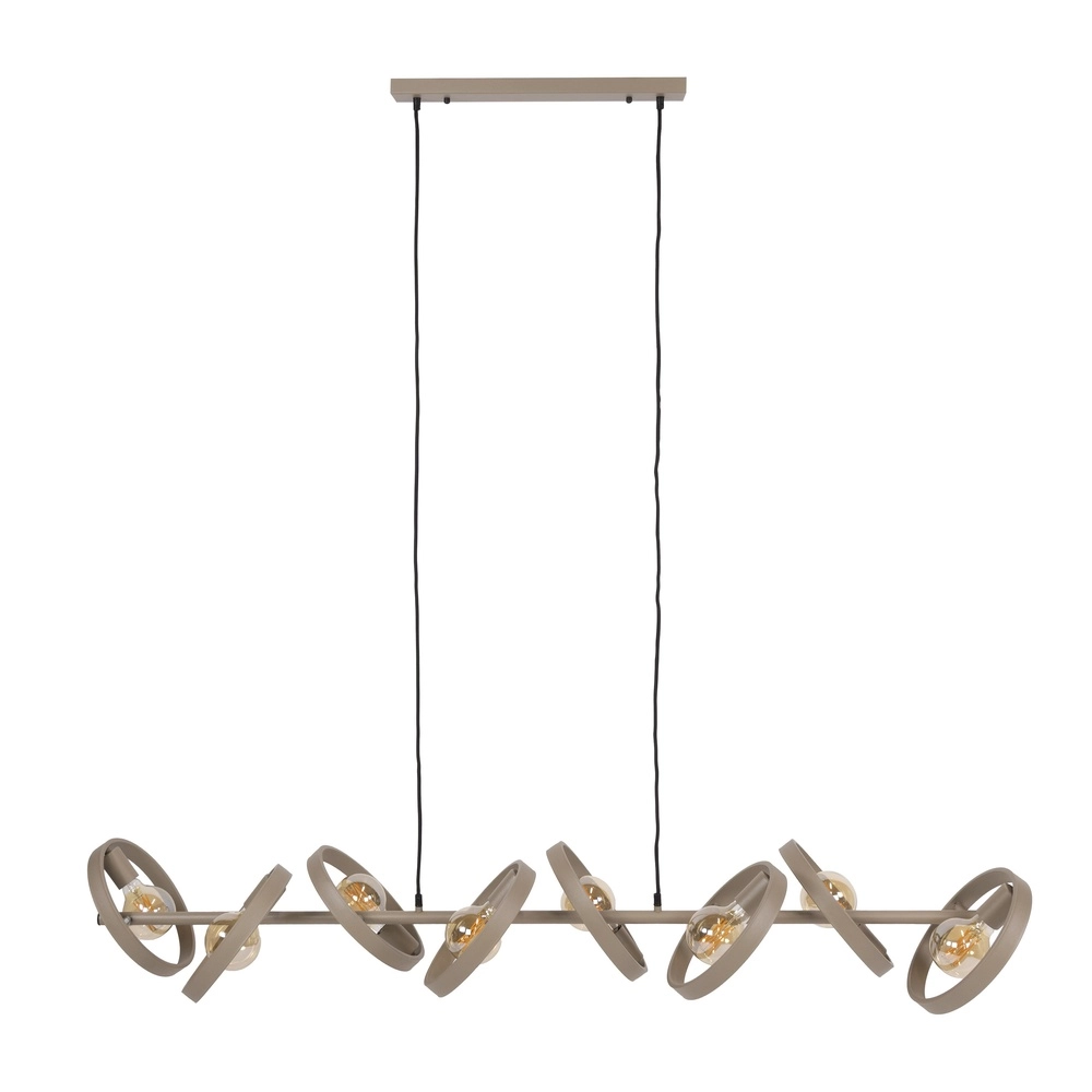 8-Ringe-Pendellicht-Esstisch Hover Sand – Ø 26 cm Lyora 8716803513372