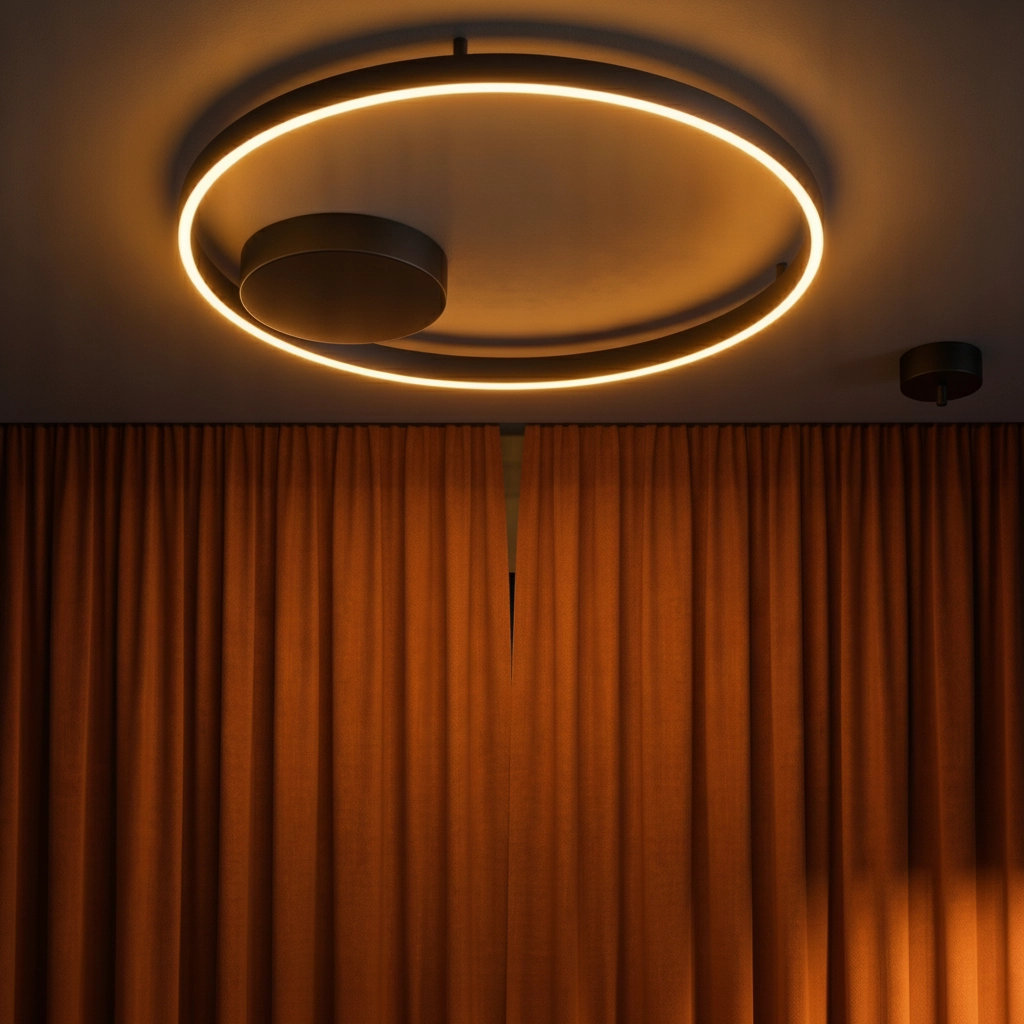 Deckenlampe Hedra rund Ø 60cm schwarz