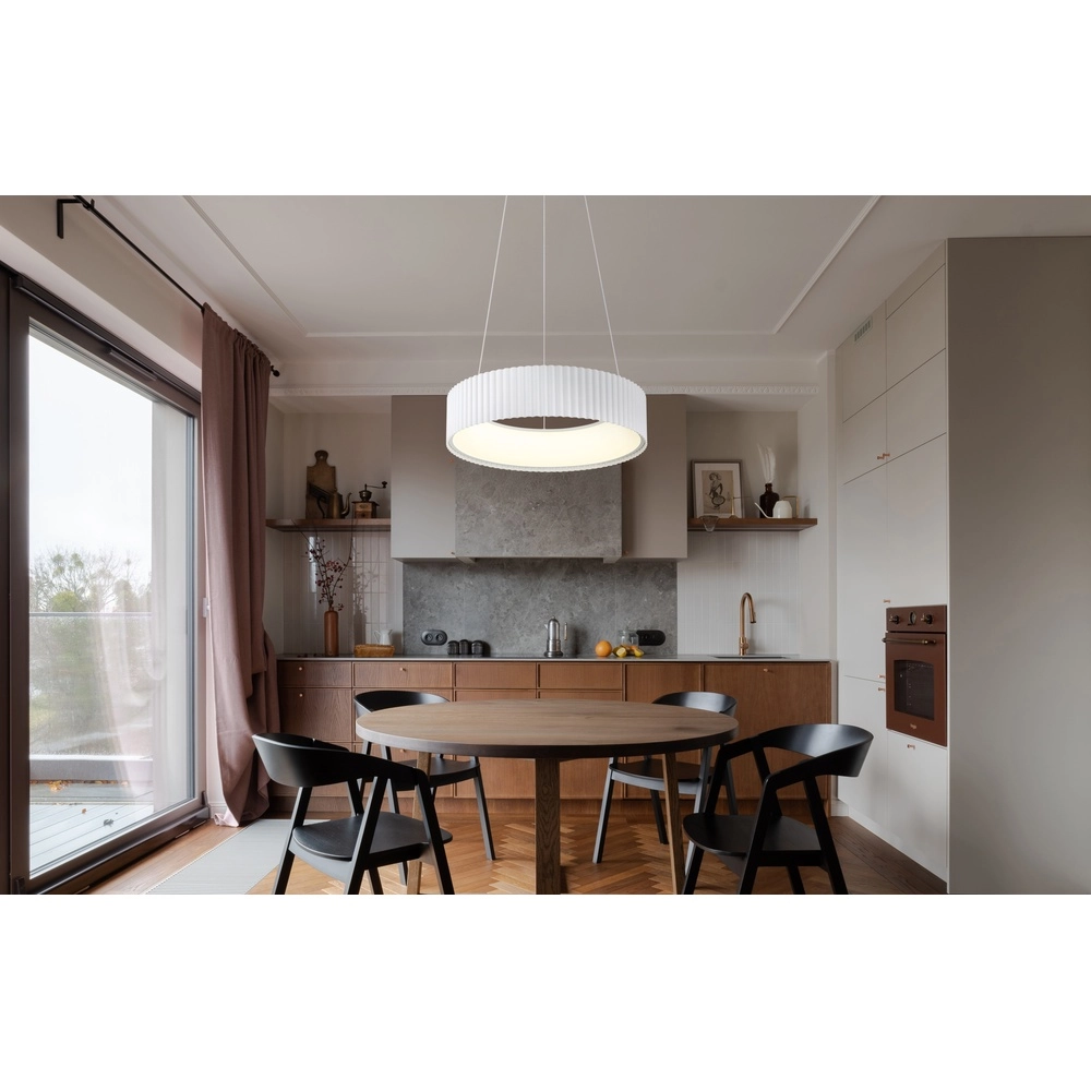 Design-Pendellampe Kemp weiße Ø 46 cm Globo 9007371566273