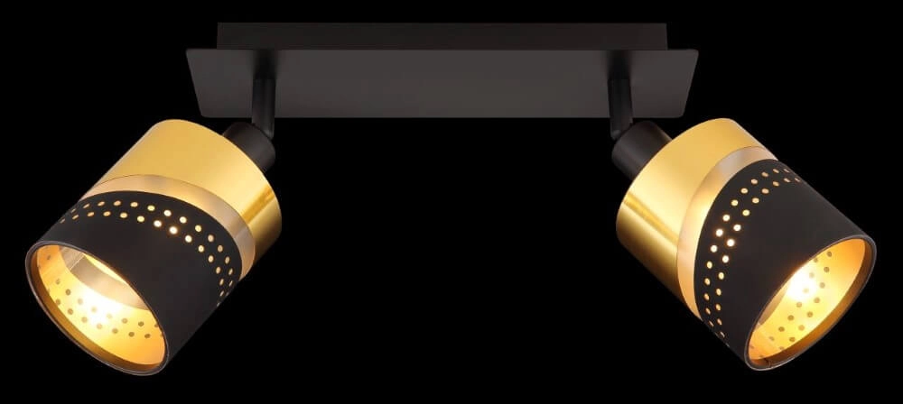 2-flammiger Deckenstrahler Or schwarz mit gold Globo 9007371449705