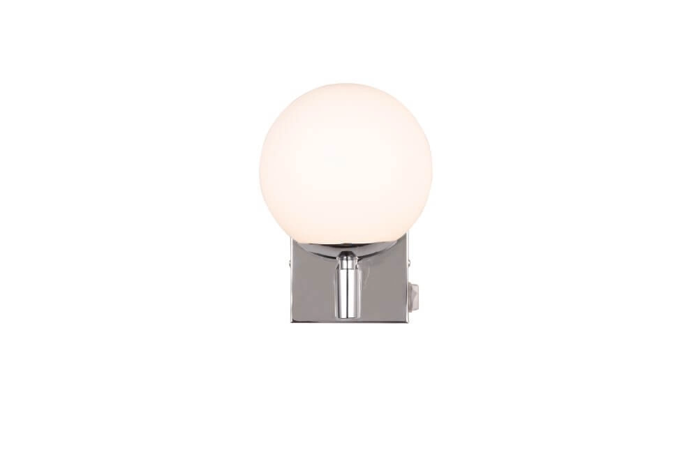 Wandlampe Kula Chromleuchte mit weißem Glas Trio 4017807585278