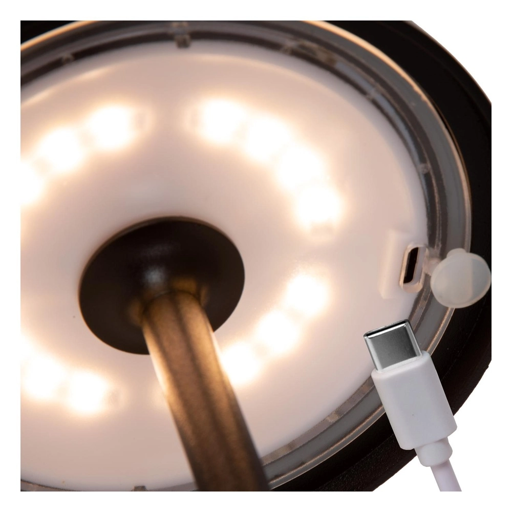 Wiederaufladbare Tischlampe Joy IP54 schwarz Lucide 5411212151940