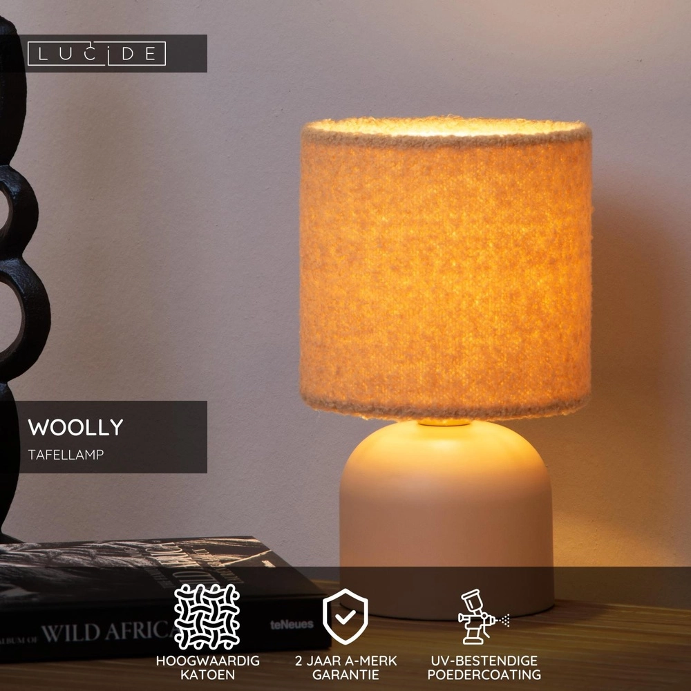 Tischlampe Woolly Ockergelb Lucide 5411212105899