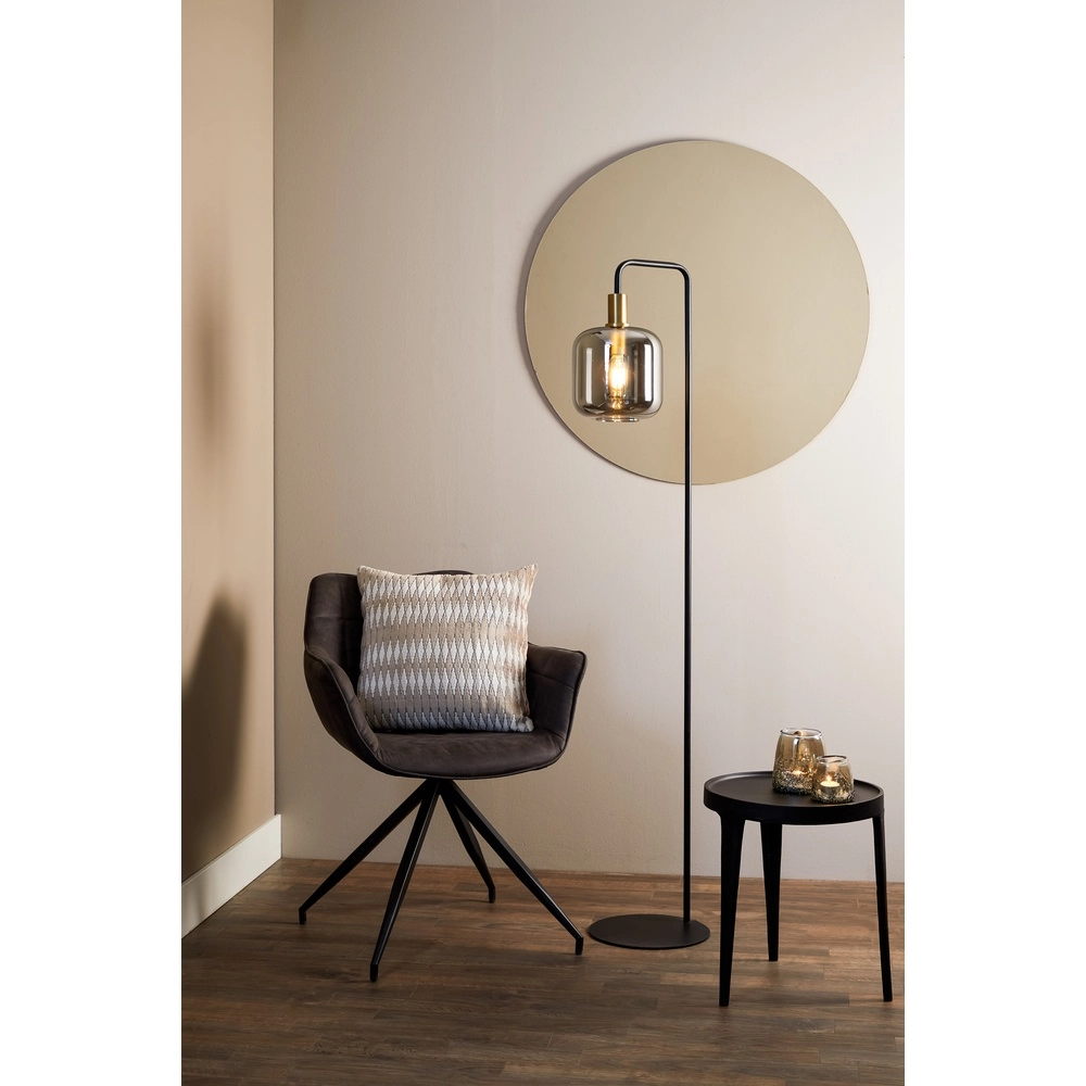 Stehlampe Lekar mit Rauchglas und Gold Light & Living 8717807601430