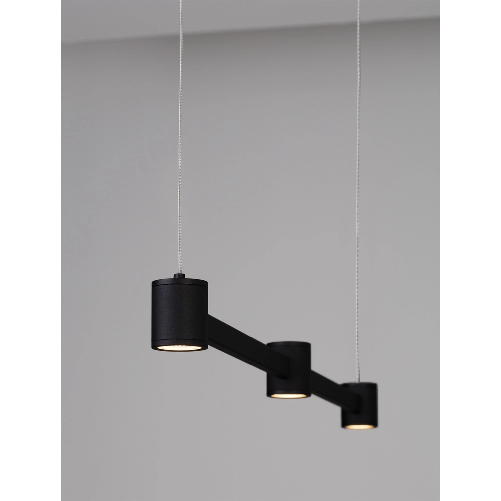 Design-Pendelleuchte Puize 3-flammig schwarz