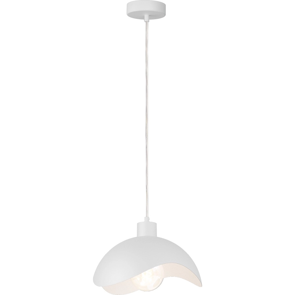 Design-Pendellampe Volta Ø30 cm – wellig – weiß