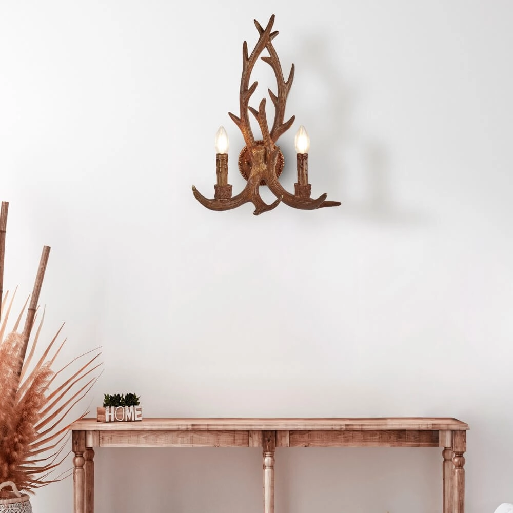 Wandleuchte aus Holz Stag Searchlight 5053423098098
