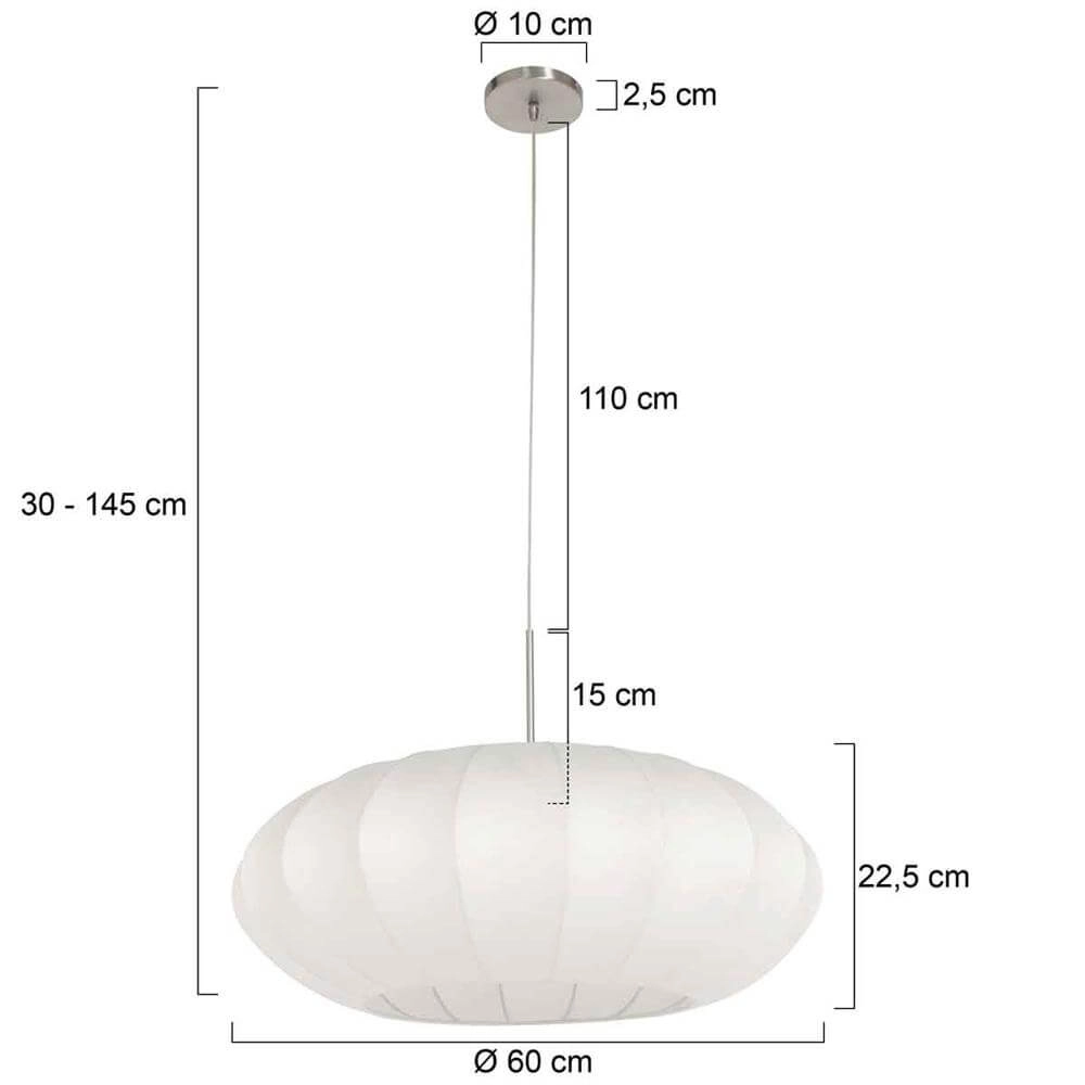 Pendelleuchte Sparkled Light Metall mit weißem Schirm Steinhauer 8712746173130