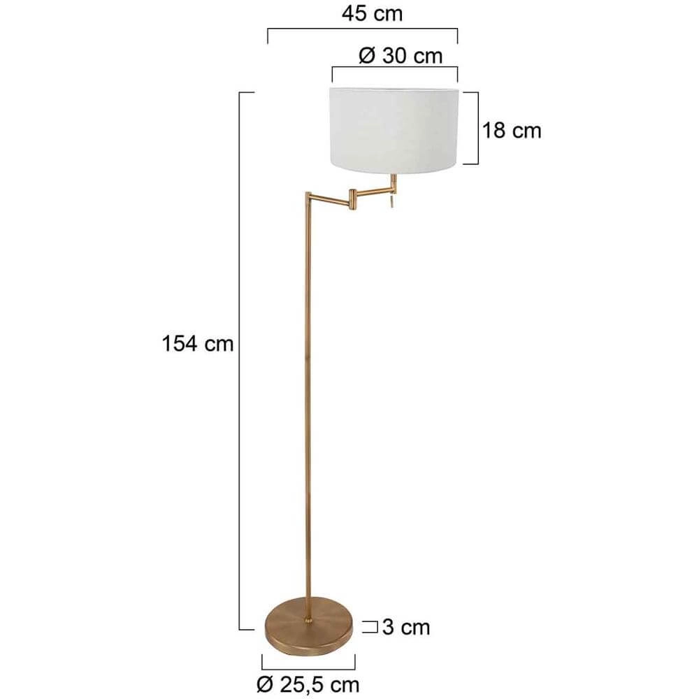 Stehlampe Bella Bronze mit weißer Kappe Steinhauer 8712746174458