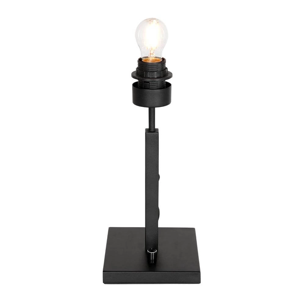 Tischlampe Stang schwarz mit Bambusschirm Steinhauer 8712746172065