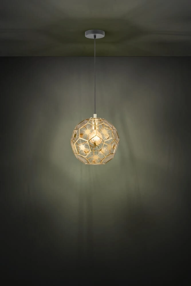 Hängelampe im Golddesign Skoura Ø 30cm Stars of Light 9002759397548